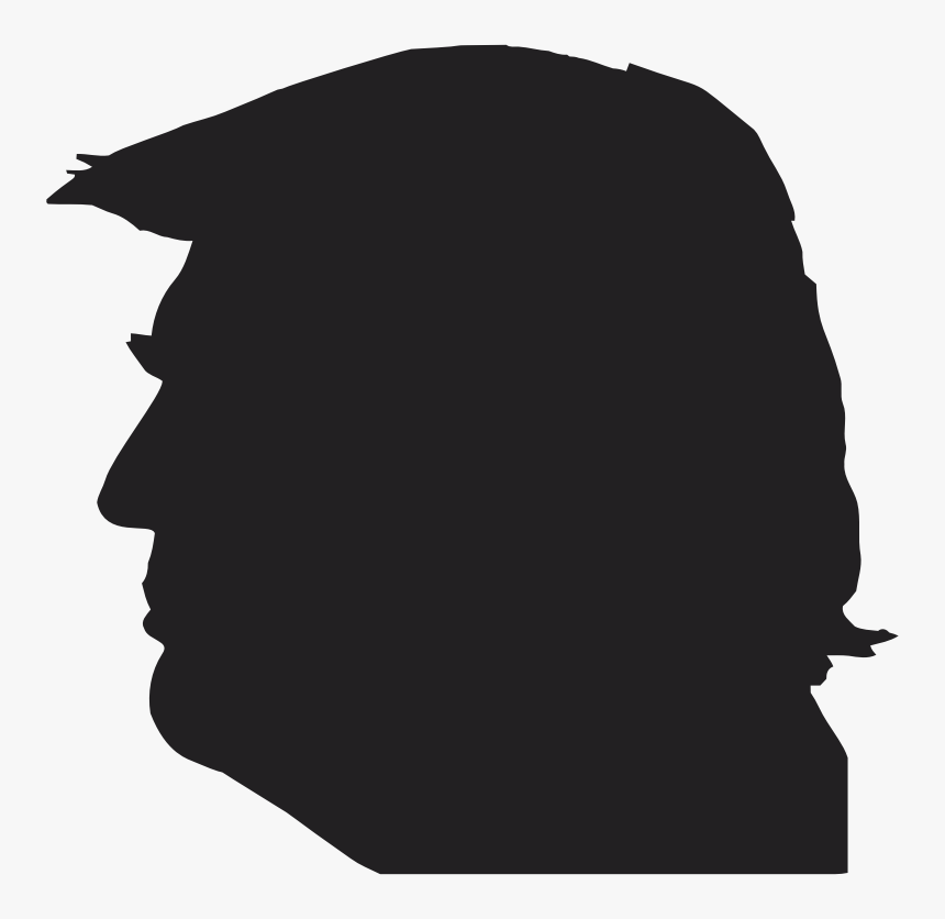 Transparent Donald Trump Clipart Black And White - Donald Trump Profile Silhouette, HD Png Download