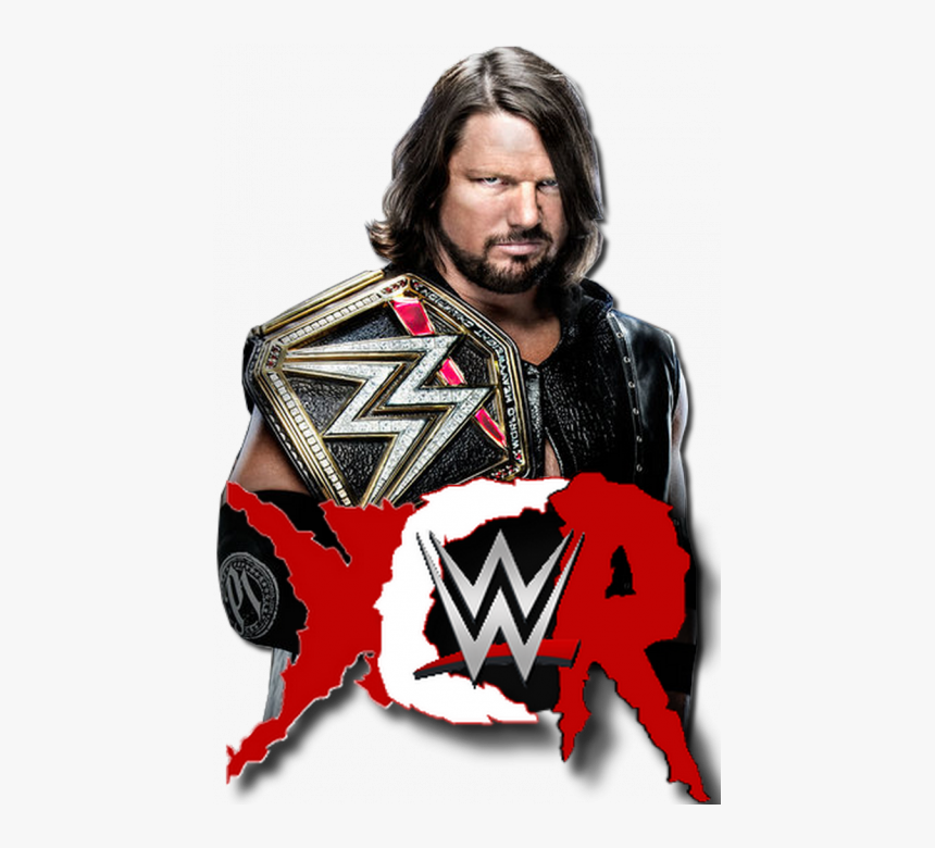 Aj Styles Wwe Champion Png , Png Download - Aj Styles Holding Wwe Championship, Transparent Png