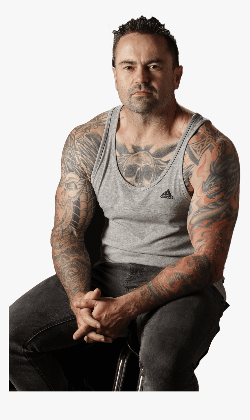 Muscle Tatto Man Png - Barechested, Transparent Png