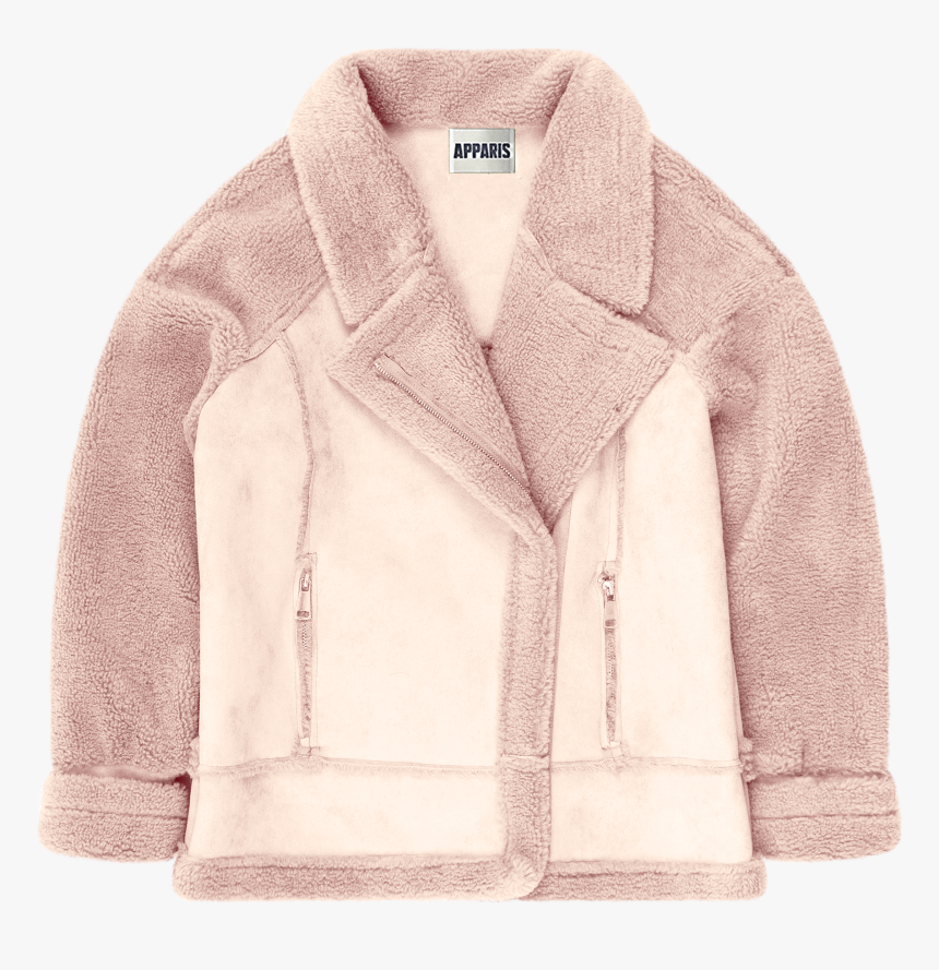 Anne Blush Faux Fur Biker Jacket, HD Png Download