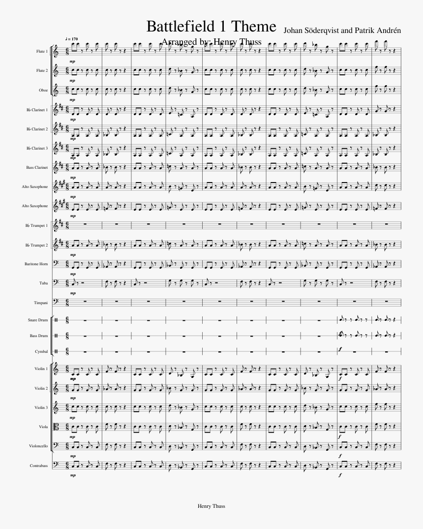 Battlefield 4 Theme Sheet Flute, HD Png Download