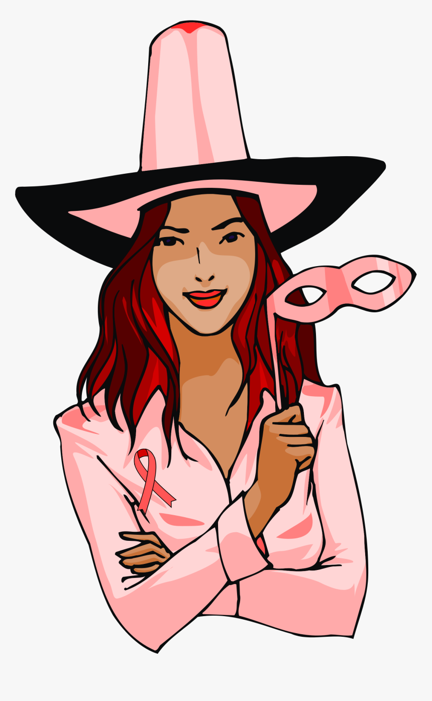 October Ribbon Witch Clip Arts - Breast Cancer Pink Party Invitation, HD Png Download