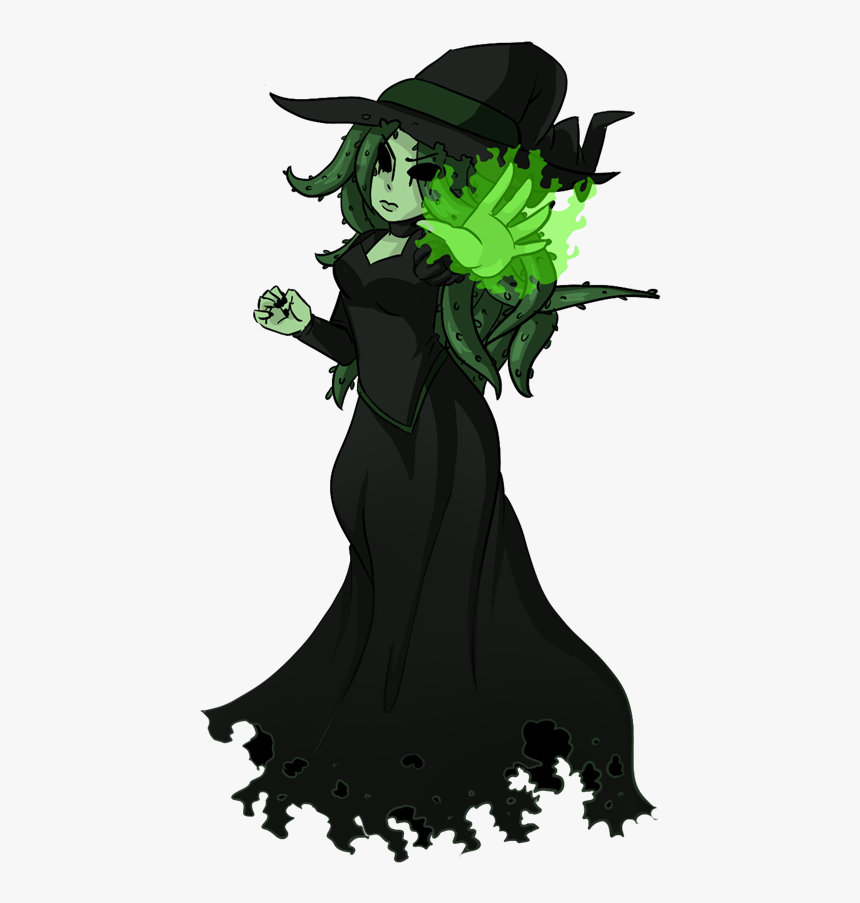 Creepy Witch Png Download Image - Cartoon Witch Casting A Spell, Transparent Png