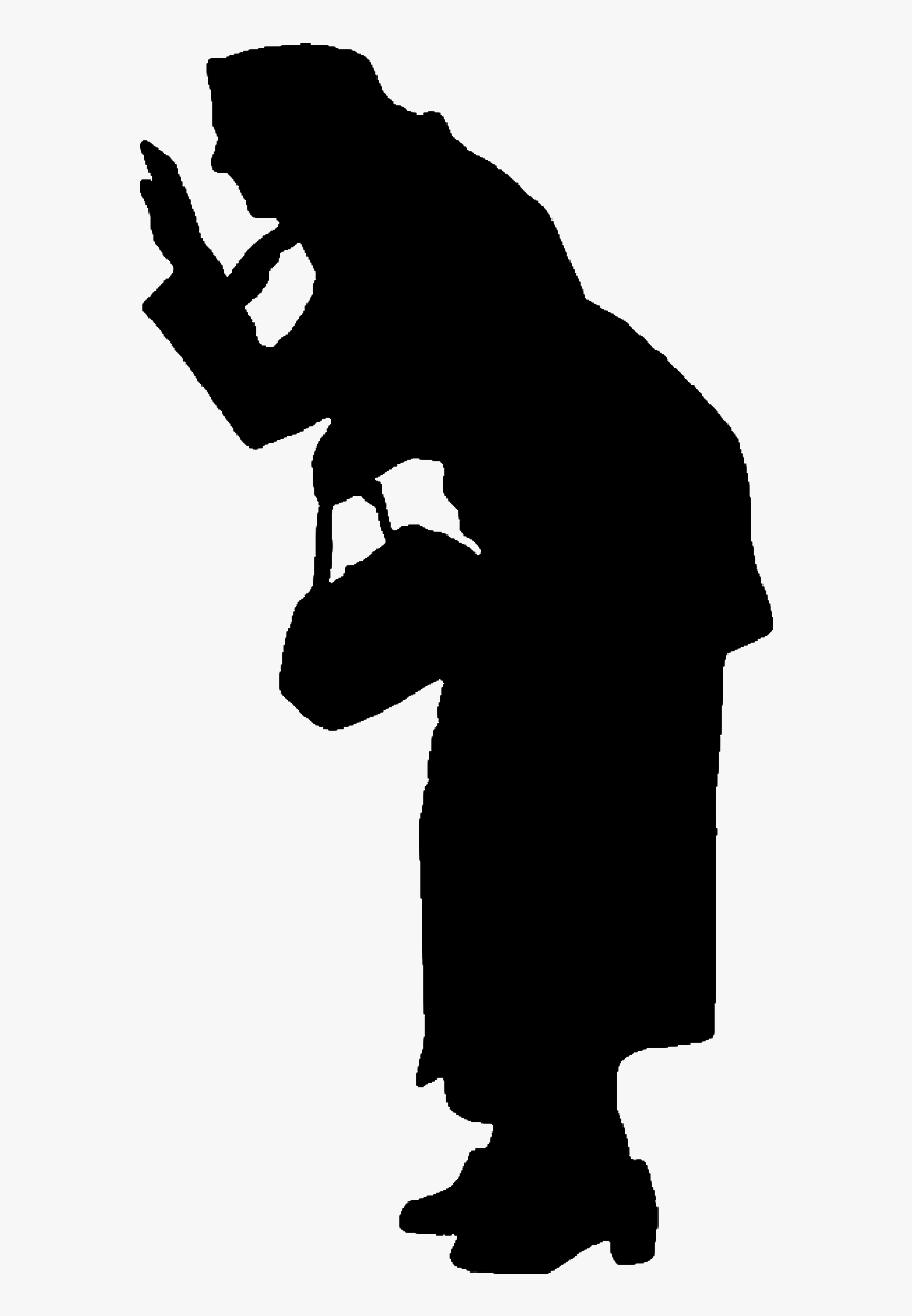 Silhouette, Woman, Old Age, Human Behavior Png Image - Old Woman Silhouette Png, Transparent Png
