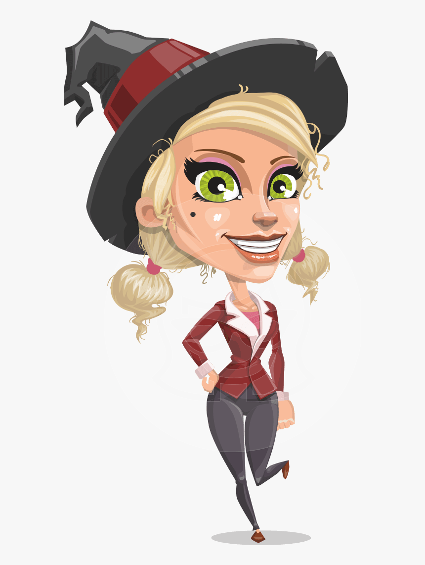 Blonde Witch Cartoon, HD Png Download
