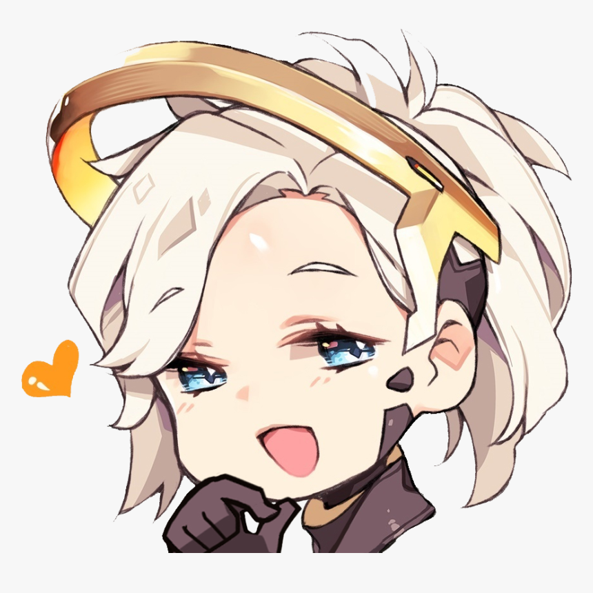 Overwatch Face Hair Nose Facial Expression Human Hair - Chibi Mercy Overwatch Transparent, HD Png Download