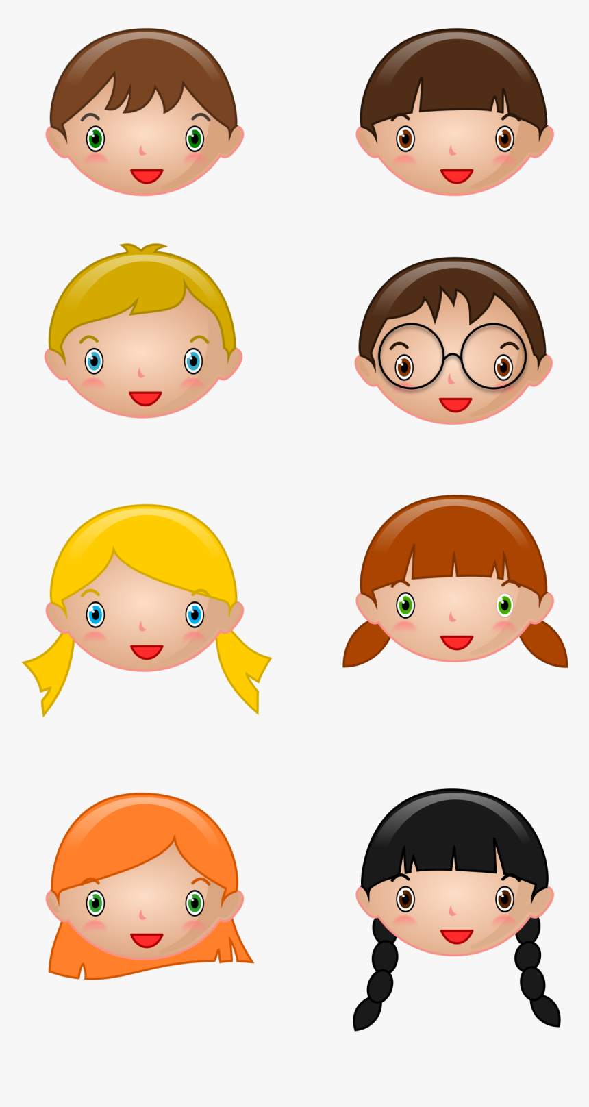 Head,cheek,child - Clipart Visage Enfant, HD Png Download