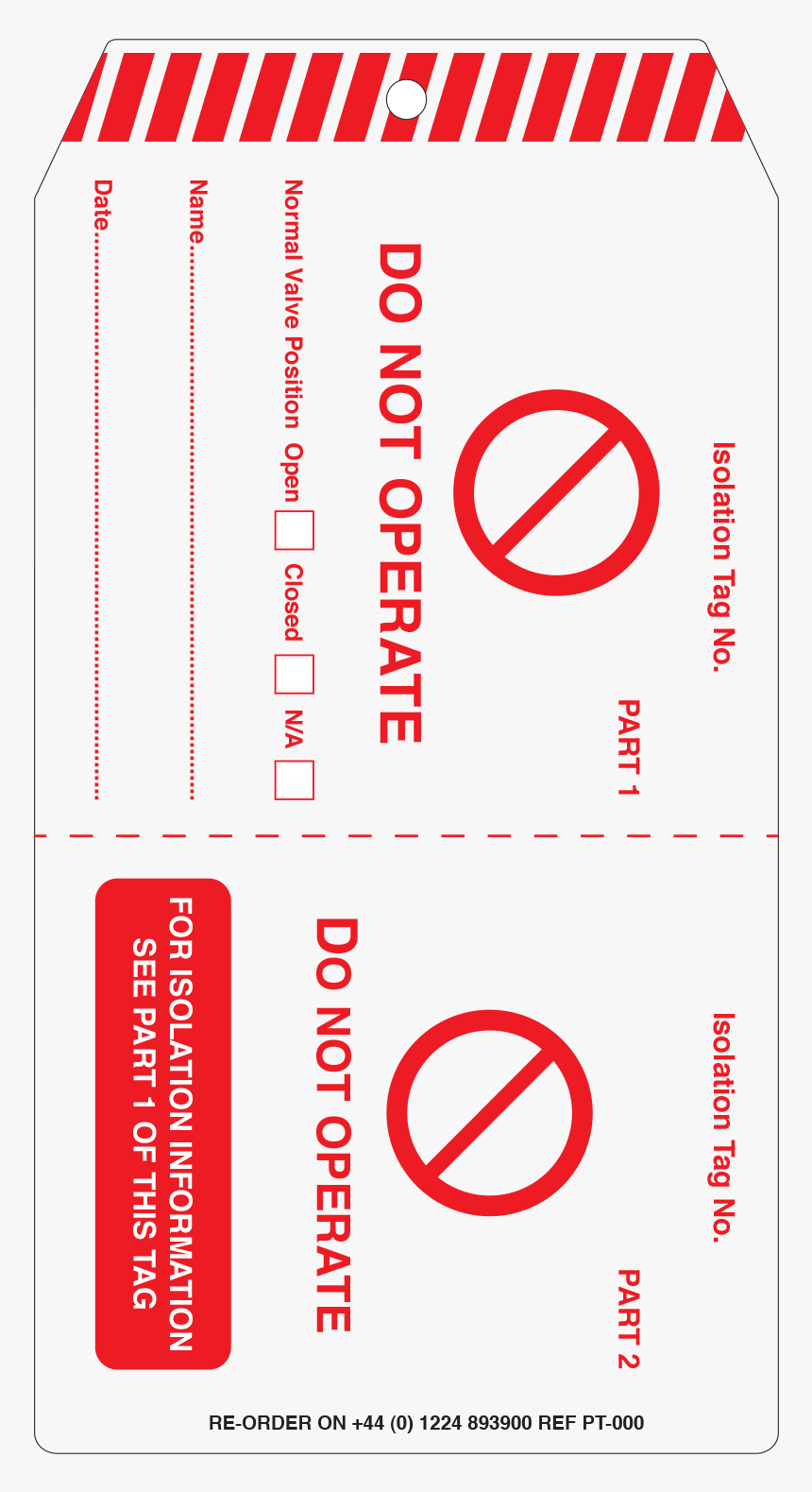 Pt Do No Operate Tag - Carmine, HD Png Download