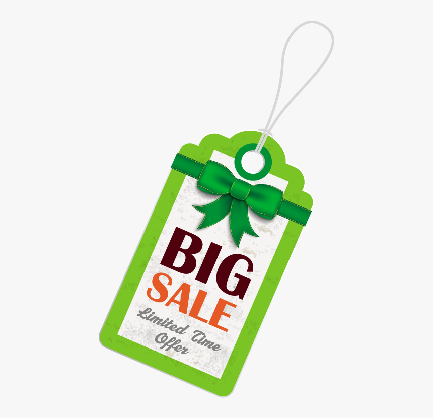 Green Big Sale Hang Tag - Save Energy How Would You, HD Png Download