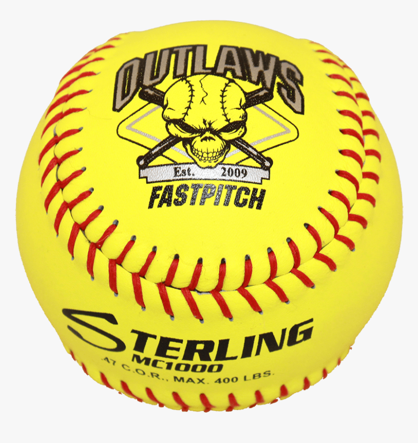 Speed Print Mc1000 Fastpitch Game Leather Softball - Transparent Background Softball Transparent Clipart, HD Png Download