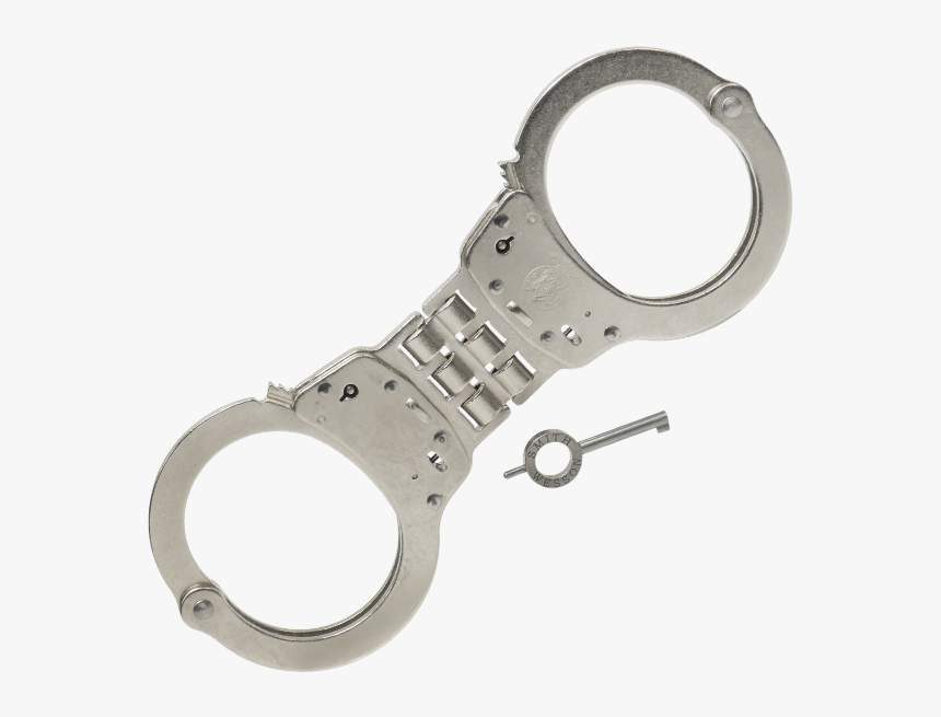 Silver Handcuffs Png Image Background - Hinged Handcuffs Png, Transparent Png