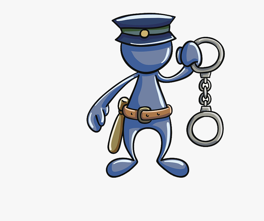 Handcuff Drawing Animated - Police Hand Cap Png, Transparent Png