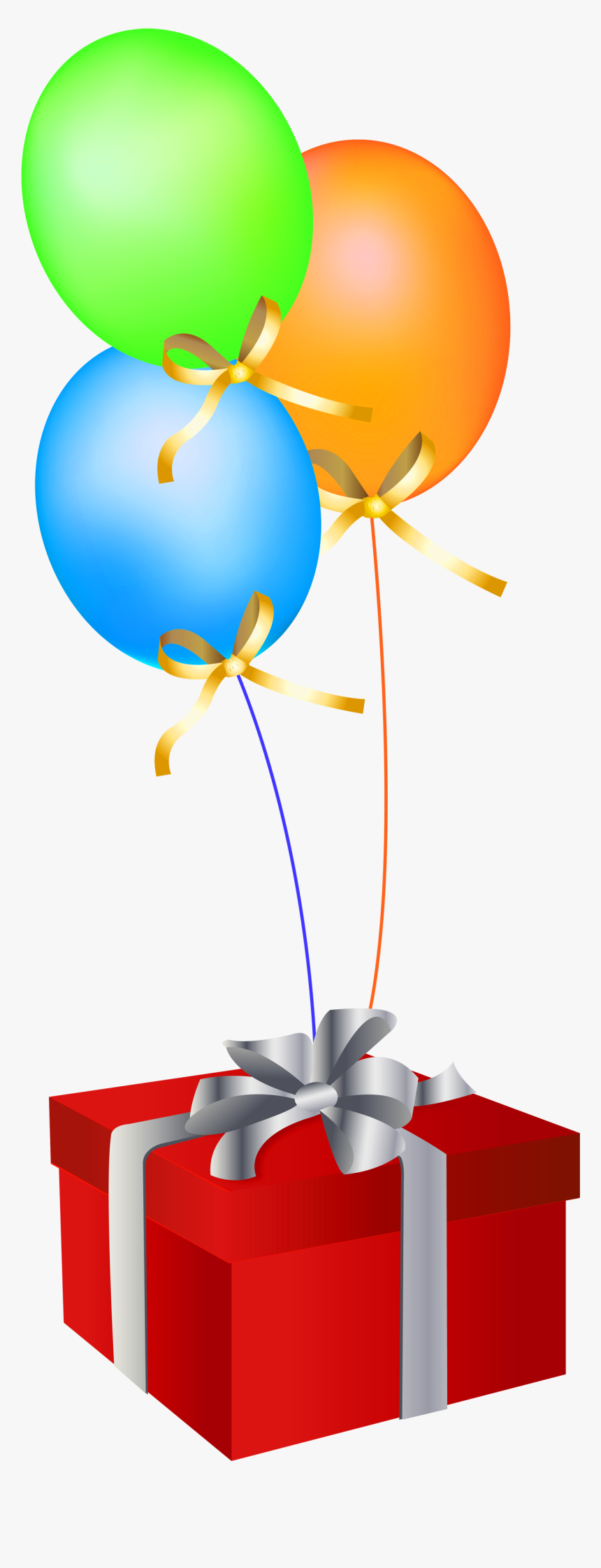 Gifts Balloons Collection Free - Balloons And Gift Clipart, HD Png Download