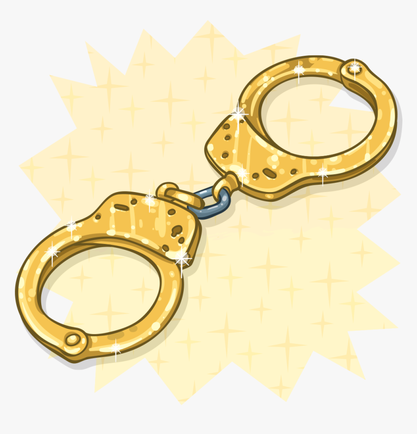 Gold Handcuffs Transparent, HD Png Download