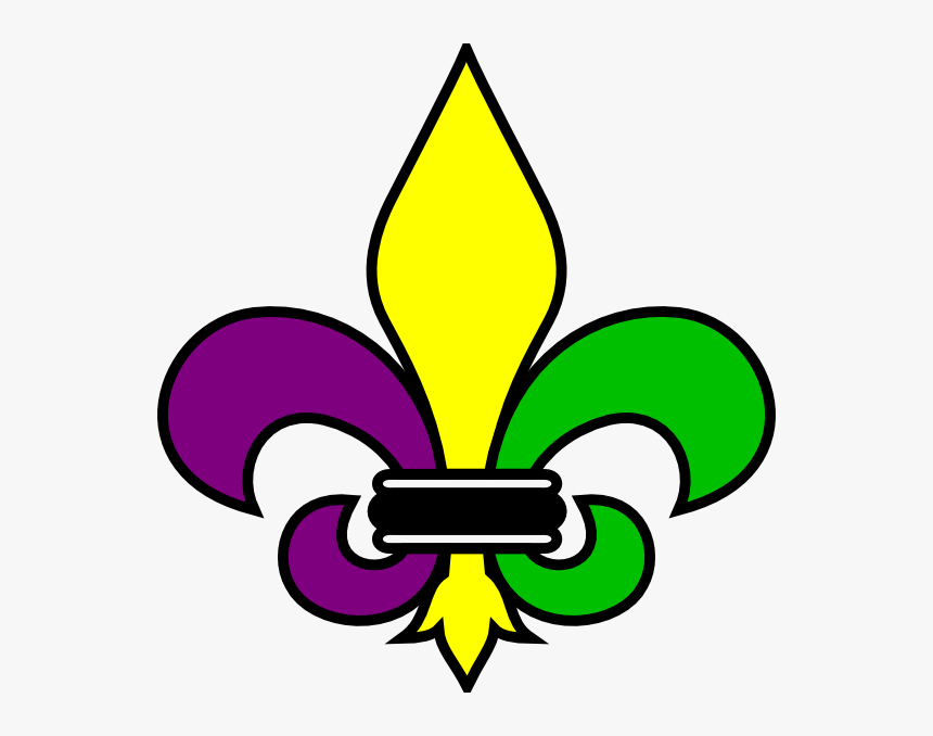Purple Green And Gold Fleur De Lis, HD Png Download