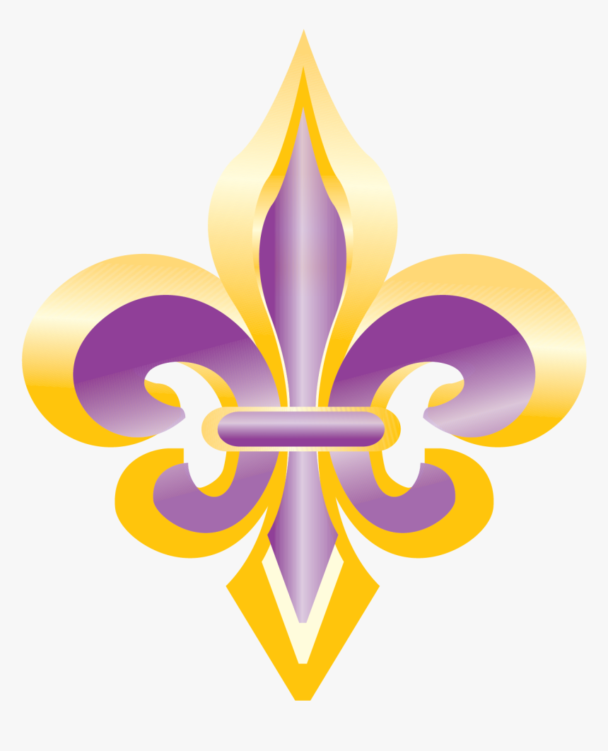 Purple And Gold Fleur De Lis Clip Art - Transparent Fleur De Lis Clip Art, HD Png Download