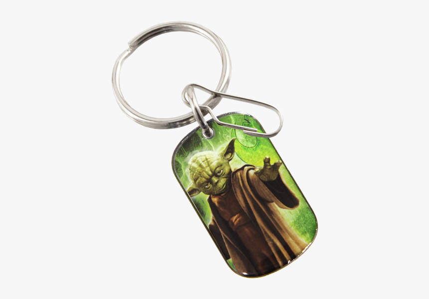 Picture Of Star Wars Yoda Domed Key Chain - Keychain, HD Png Download