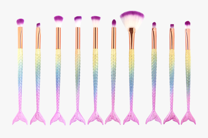 Maange 10pcs Mermaid Tail Eye Makeup Brushes Set - Maquiagem A Venda, HD Png Download
