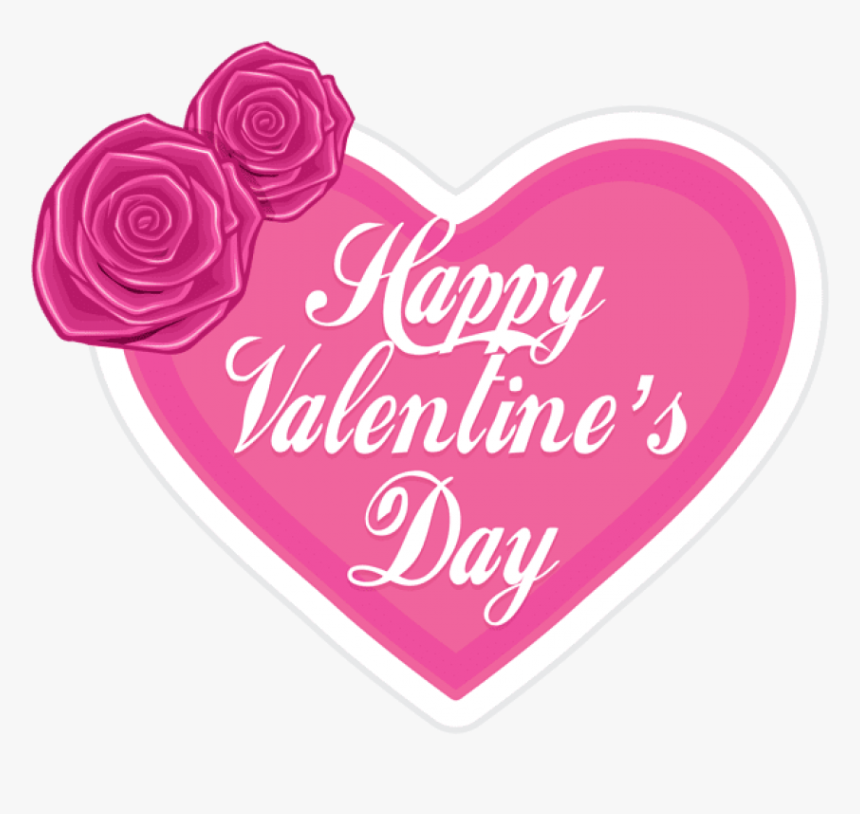 Happy Valentine S Day In Pink Heart - Happy Valentines Day Pink Heart, HD Png Download