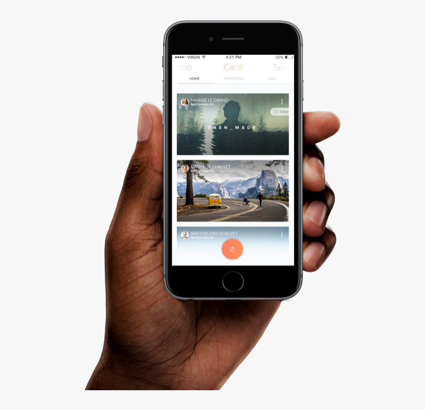 Iphone In Hand - Iphone, HD Png Download
