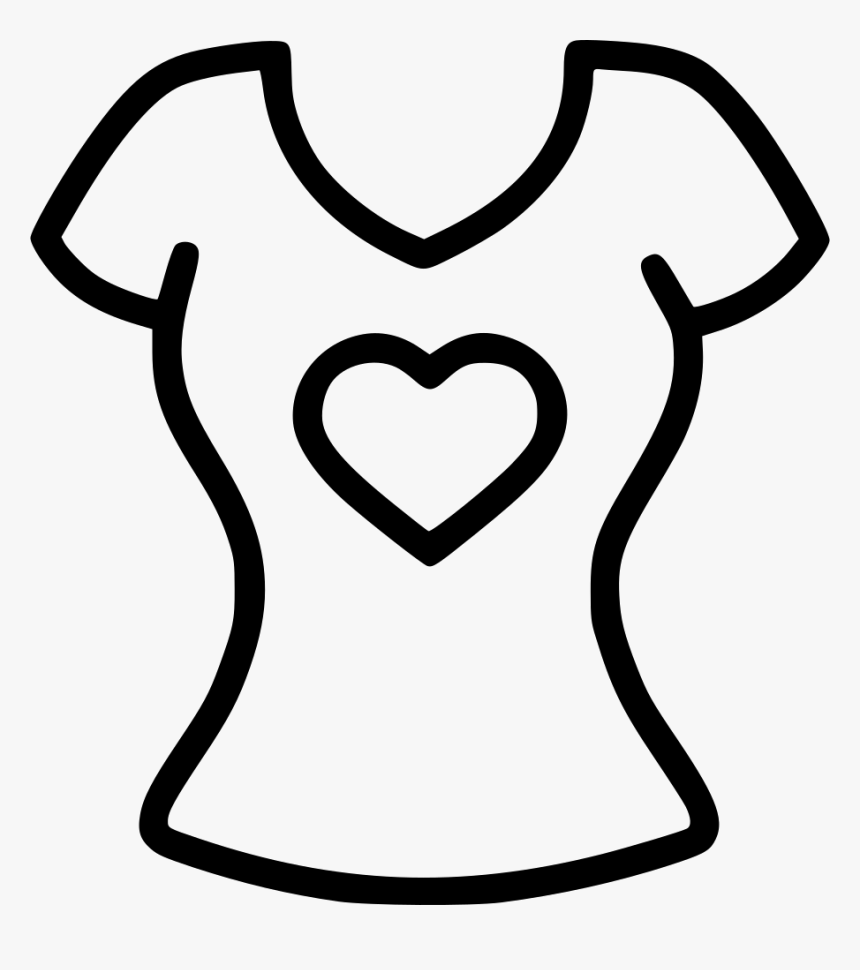 Romantic Valentine Valentines Day Top Heart - Female Tshirt Icon Png, Transparent Png