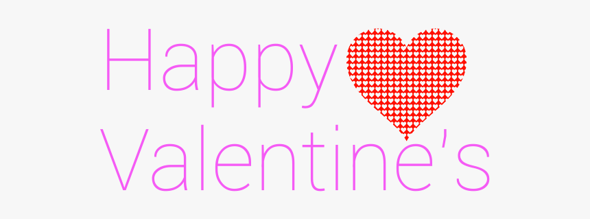 Happy Valentine S Modern Purple Text - Heart, HD Png Download