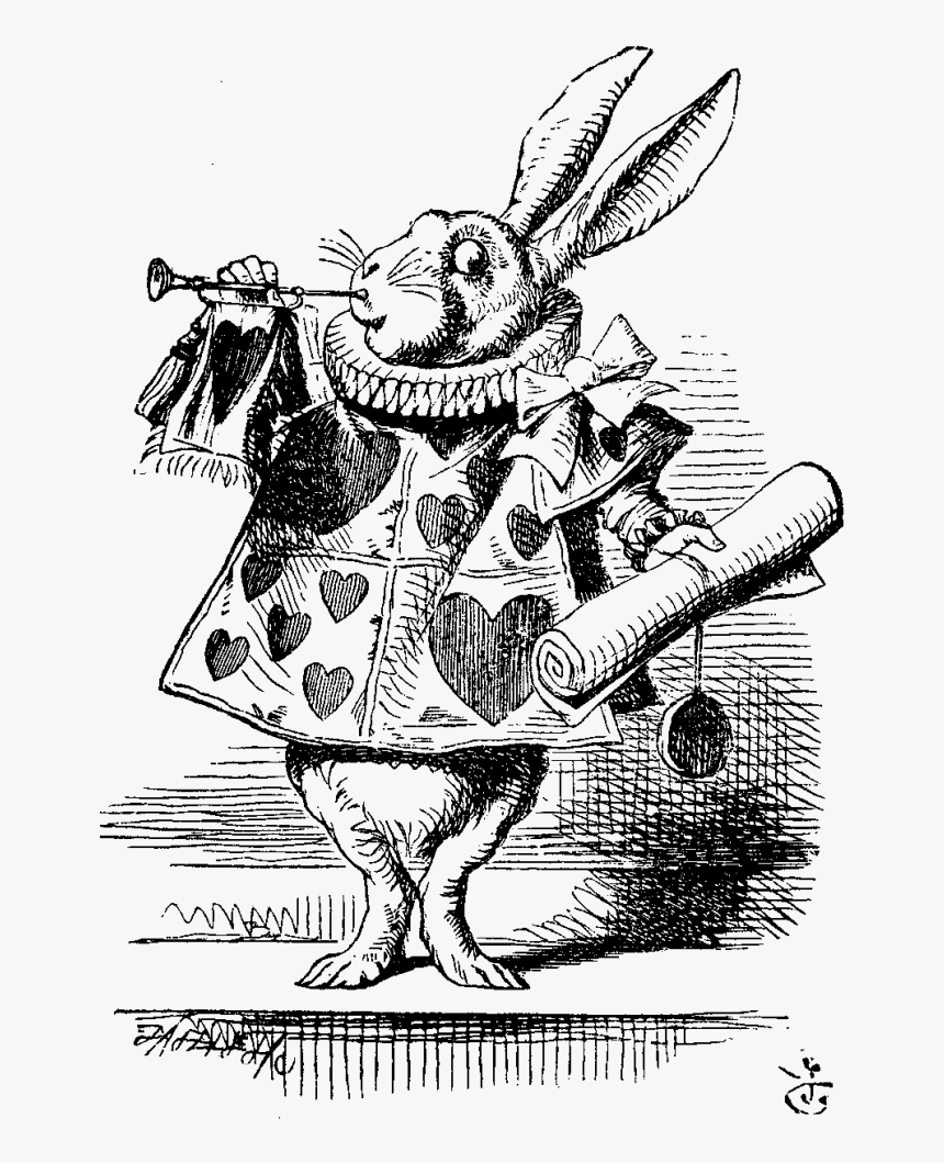 Alice In Wonderland Tenniel Cheshire - White Rabbit Alice In Wonderland Original, HD Png Download