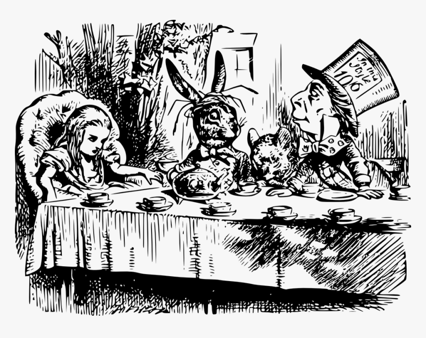 Alice In Wonderland, Tea Party, Carroll, Mad, Fiction - Original Alice In Wonderland Tea Party, HD Png Download