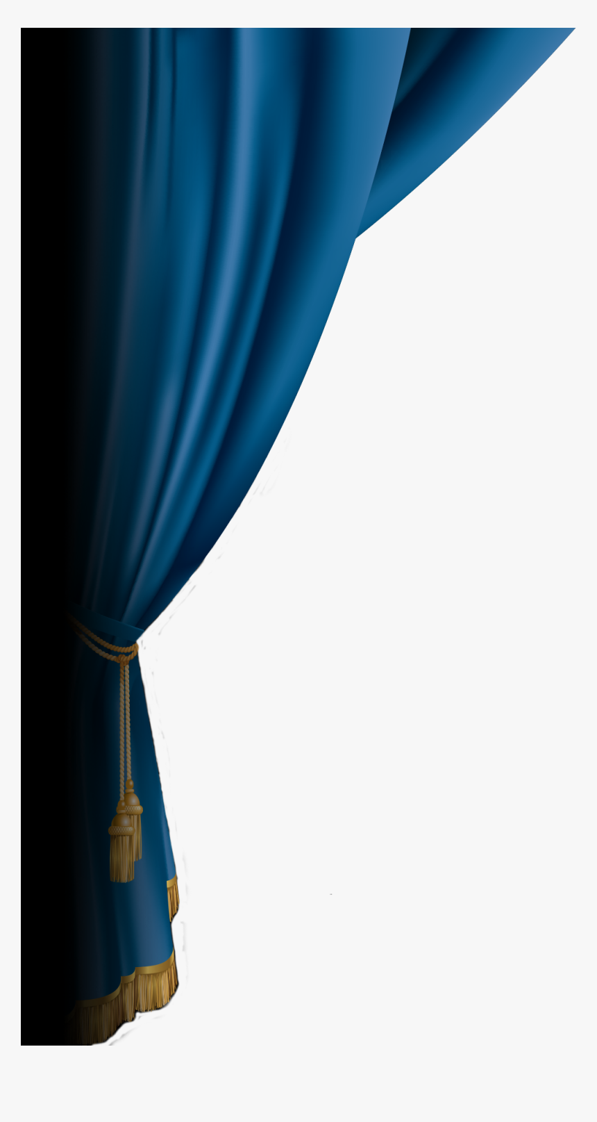 blue curtains opening clipart