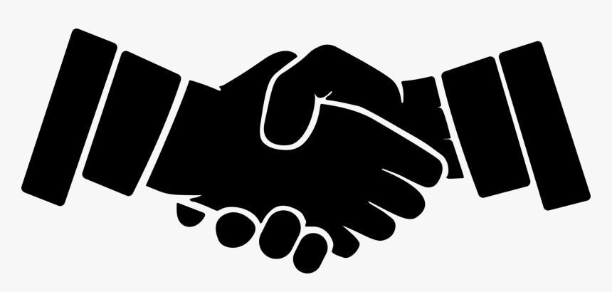 Angle,monochrome Photography,text - Hand Shake Silhouette Png, Transparent Png