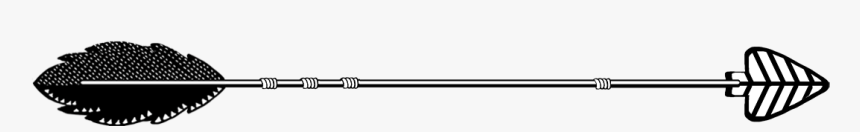 Decorated Poin Stribed Tribal Black Arrow - Black Tribal Arrow Png, Transparent Png