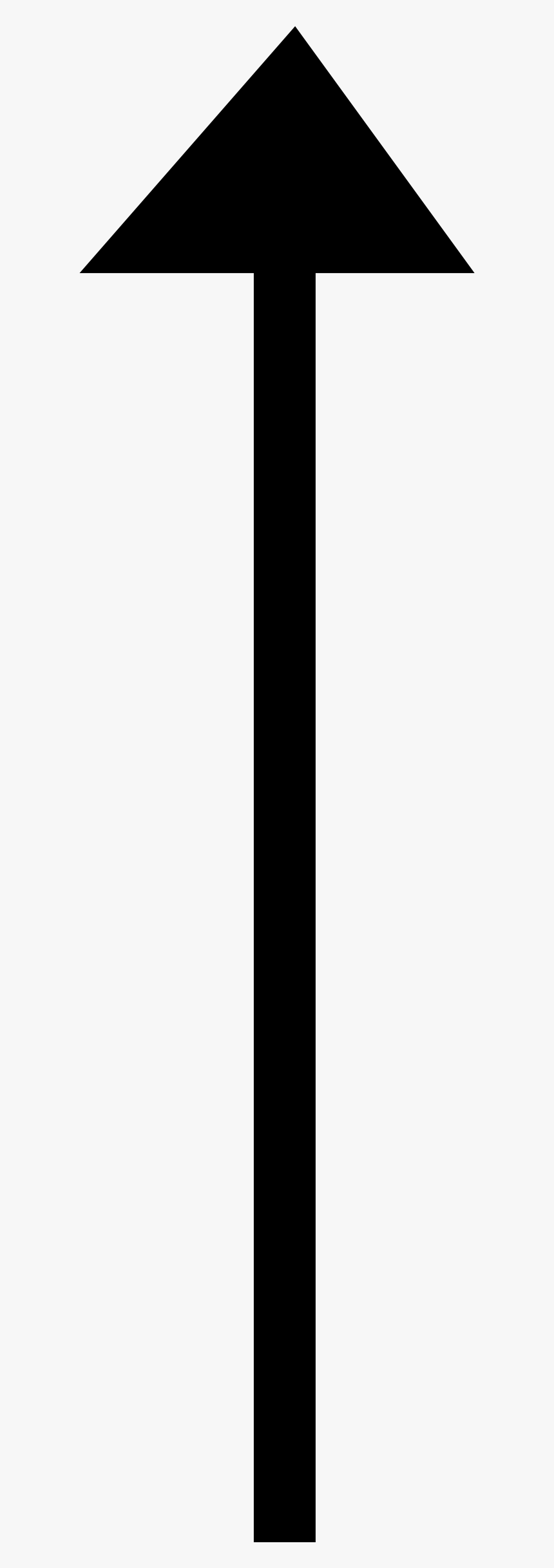 Simple Arrow Png - Long Arrow Pointing Up, Transparent Png