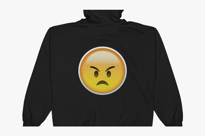 Emoji Zip Hoodie Angry Face Just Emoji - Astigmatismus, HD Png Download