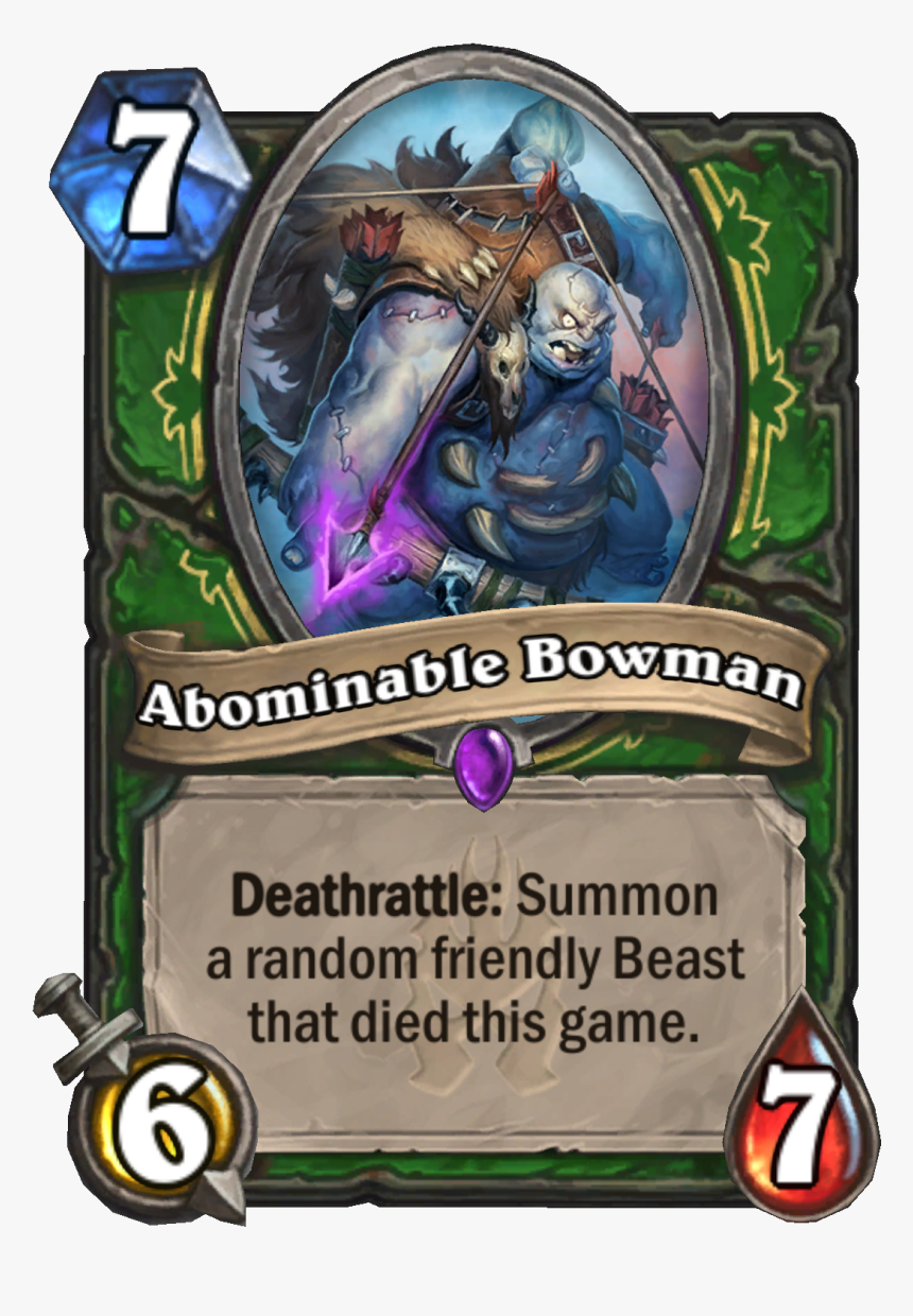 Enus Abominablebowman - Hearthstone Odd Cost Cards, HD Png Download