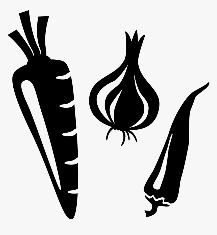 Vegetables - Black And White Vegetable Svg, HD Png Download
