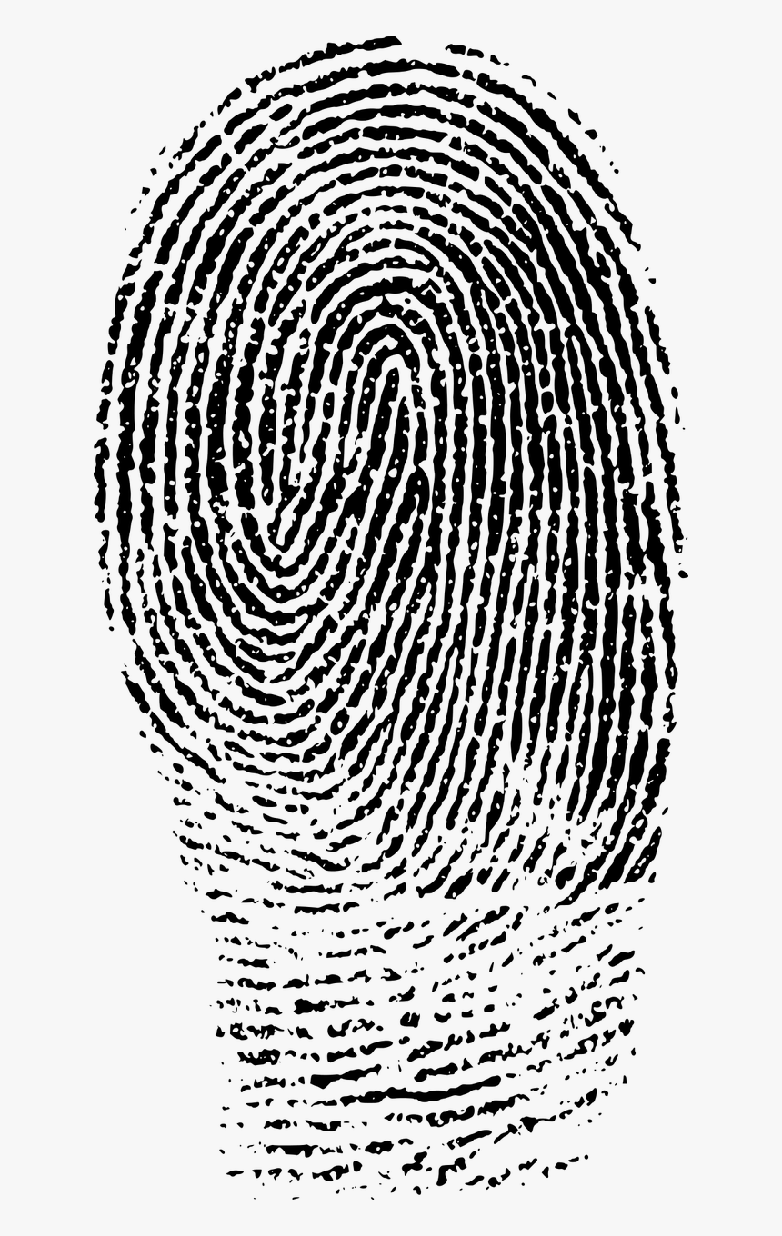 Fingerprint Black And White, HD Png Download