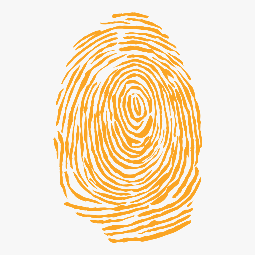 67842 - Orange Fingerprint Png, Transparent Png