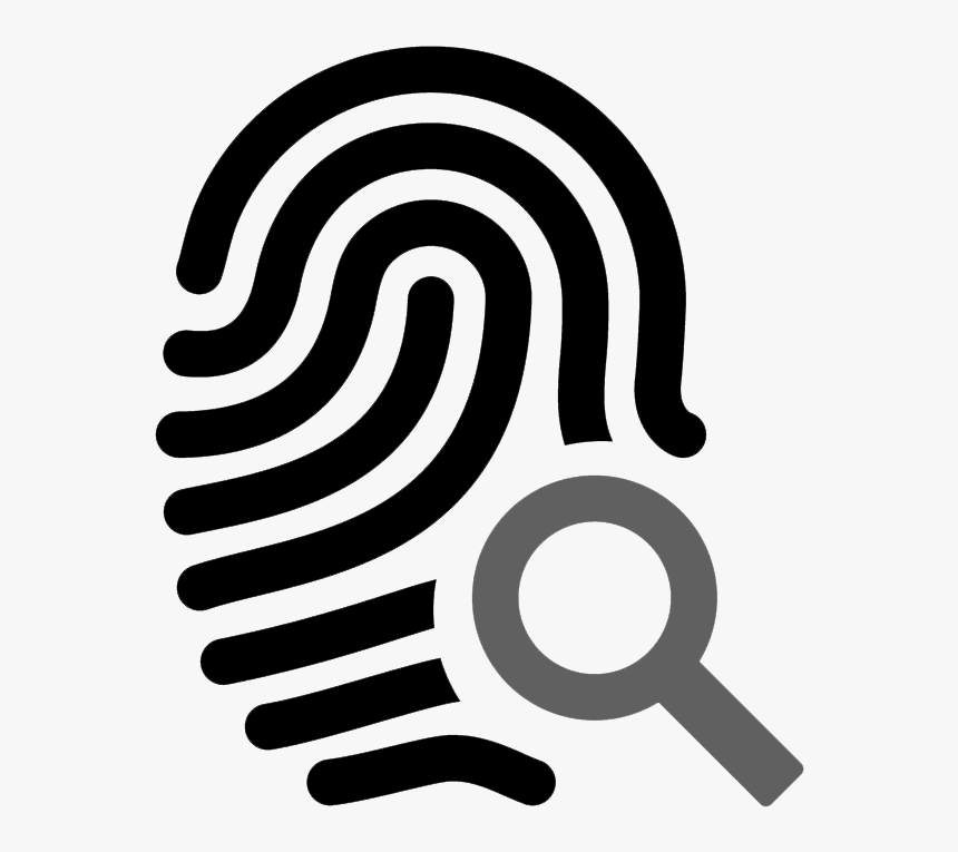 Transparent Finger Print Png - Magnifying Glass And Fingerprints Clipart Png, Png Download