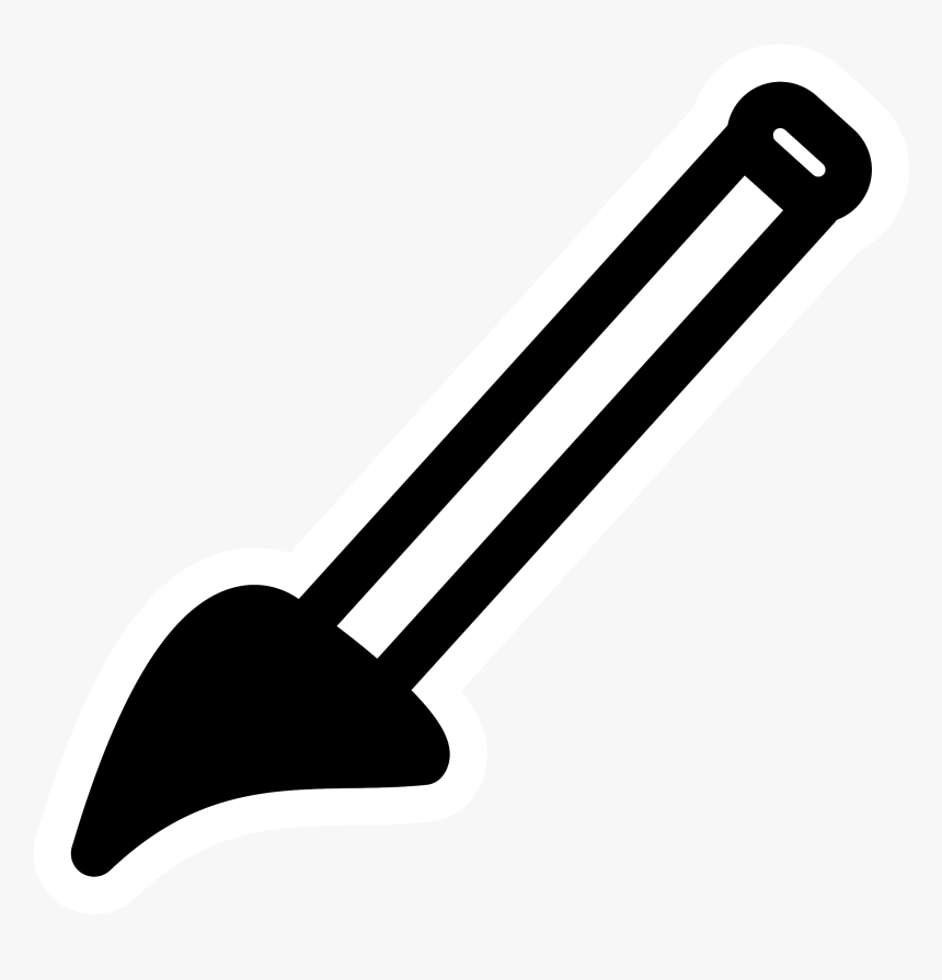 Mono Paintbrush Clip Arts - Paintbrush, HD Png Download