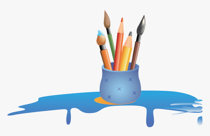 Paintbrush Clipart Colored Pencil - Colour Pencil Png Hd, Transparent Png