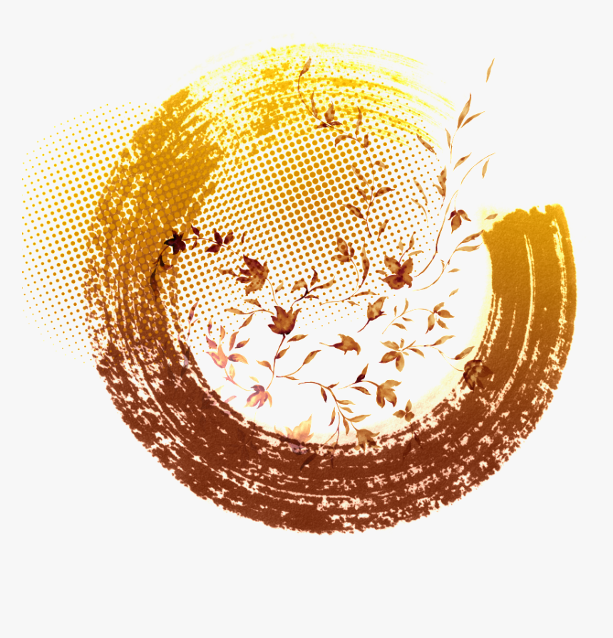 Round Green Brush Effect - Transparent Brush Effect Png, Png Download