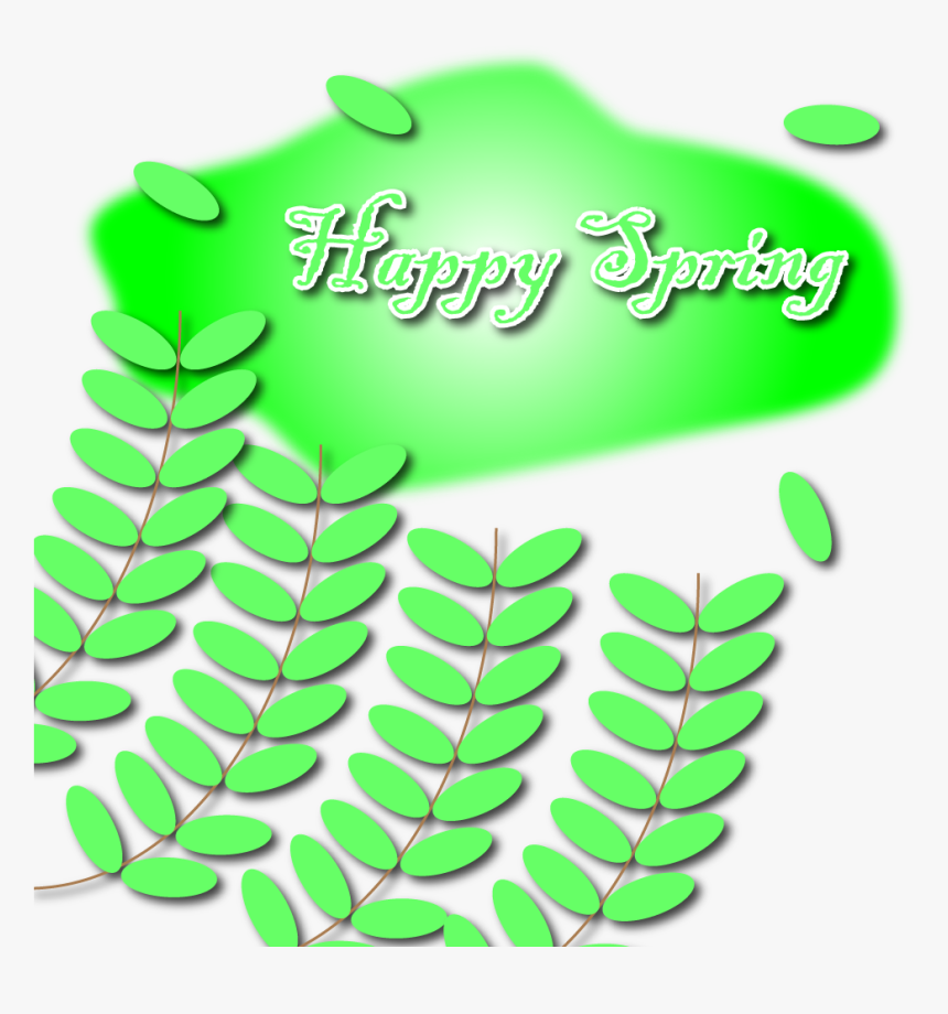 Spring Background With Green Leaves - Fern, HD Png Download