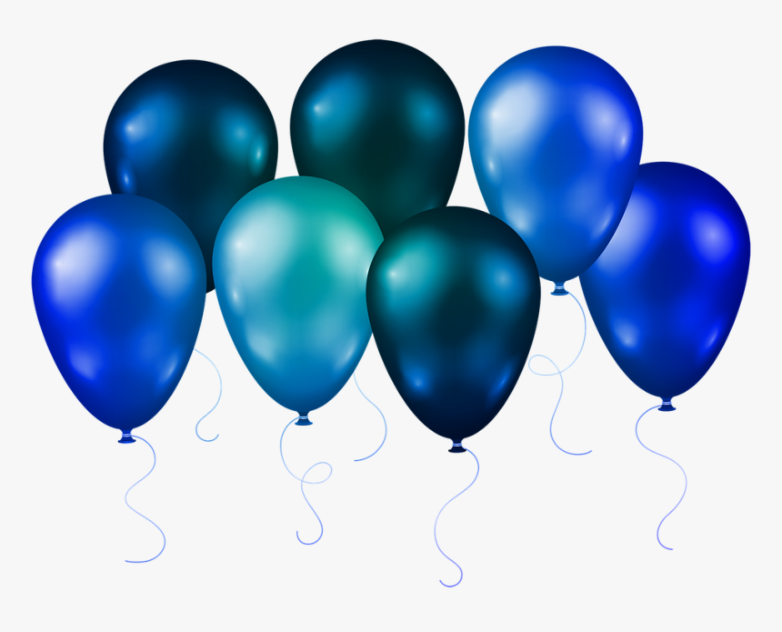 Globos, Globos Azules, Serpentinas, Globo De Perro - Baloes Preto Vetor Png, Transparent Png