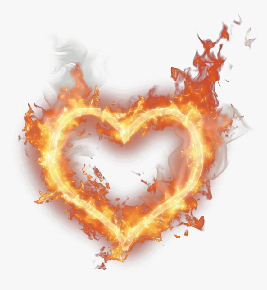#heart #corazon #fire #fuego #love #amor #lust #lujuria - Fire Heart Png, Transparent Png
