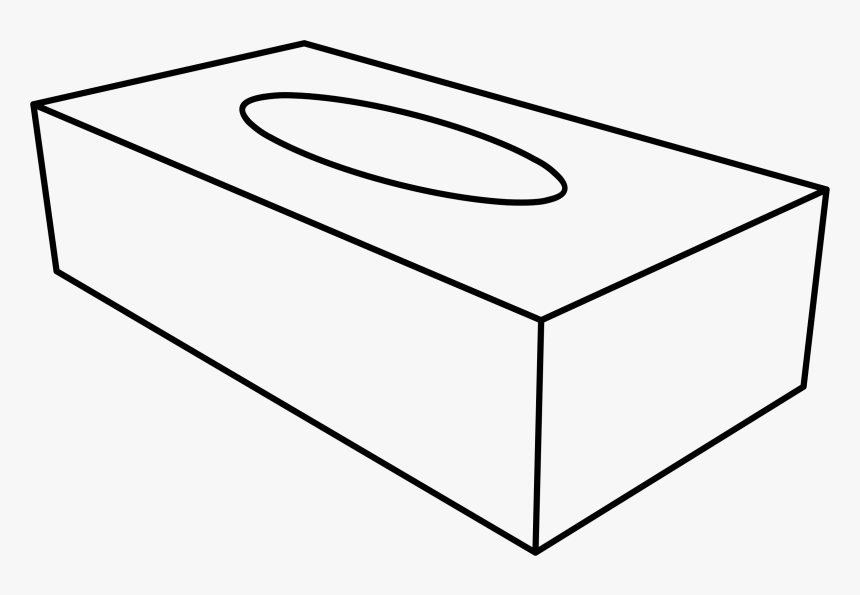 Clip Art Graphic Stock Huge - Tissue Box Black And White, HD Png Download