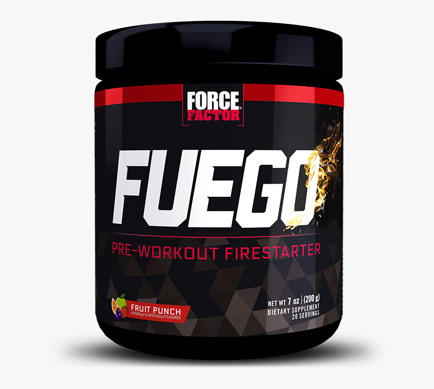 Fuego, Fruit Punch, 20 Serving Tub, Pre-workout Firestarter - Bodybuilding Supplement, HD Png Download