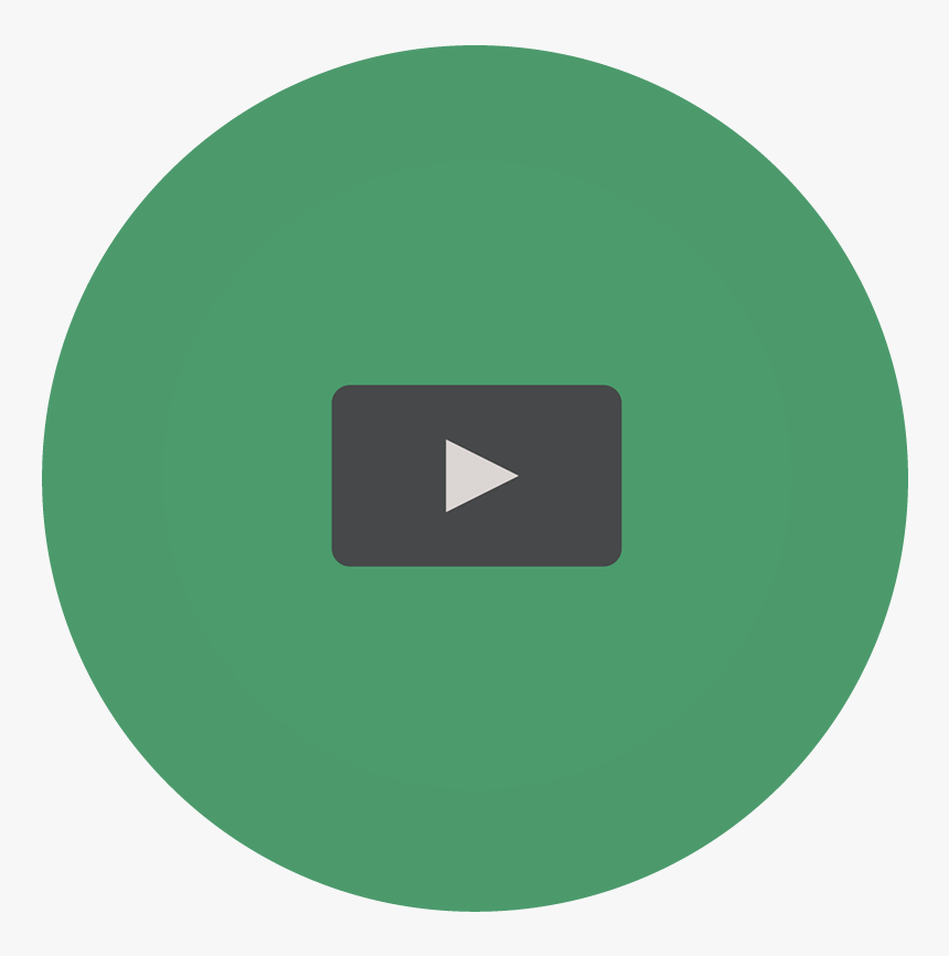Large Video Play Button On Green Circular Background - Ville De Saint Etienne, HD Png Download