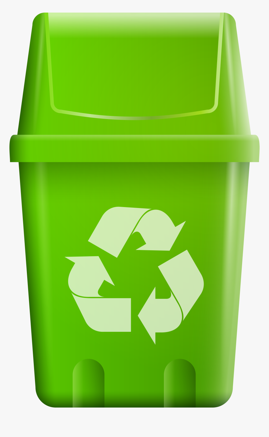 Trash Bin With Recycle Symbol Png Clip Art - Trash Can With Recycling Symbol, Transparent Png