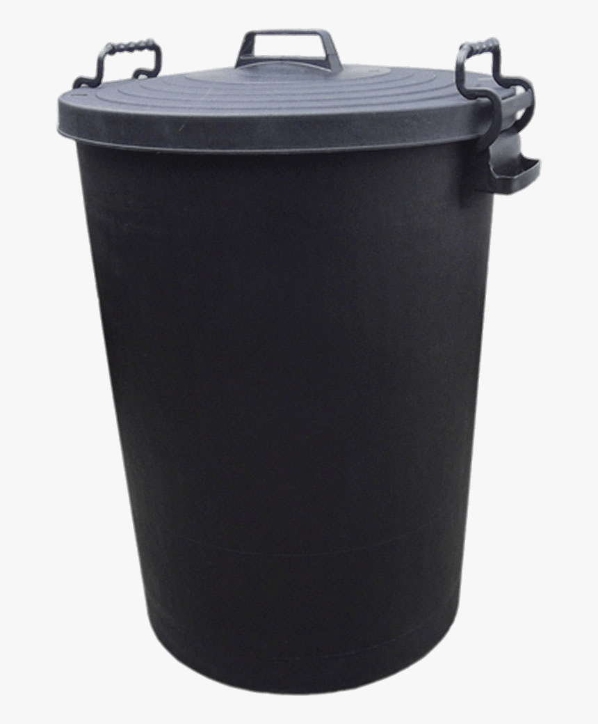 Bin Refuse Black Trash - Large Plastic Dustbin, HD Png Download