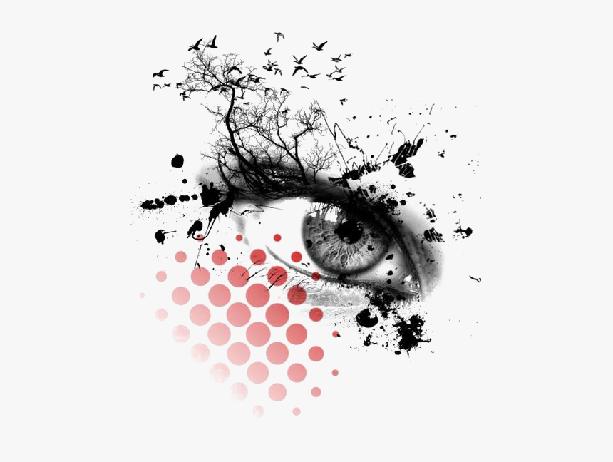Tattoo Eye Artist Polka Idea Creative Trash Clipart - Trash Polka Eye Tattoo, HD Png Download